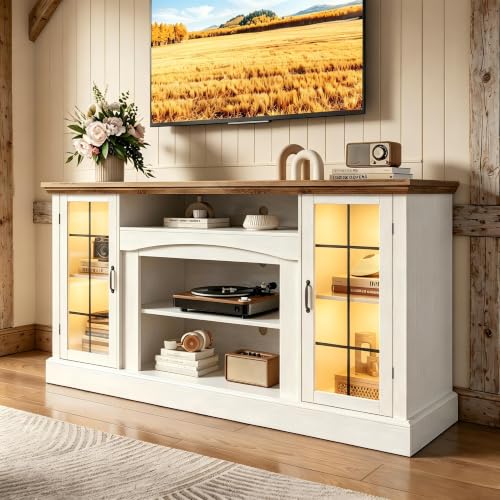 58" Farmhouse TV Stand for 65 Inch TV, view 4