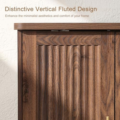 Modern Sideboard Buffet Cabinet with Storage, Walnut, view 5