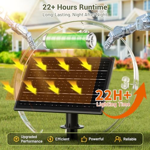 200FT Solar String Lights Outdoor Waterproof 72+2 LED Bulbs, view 7