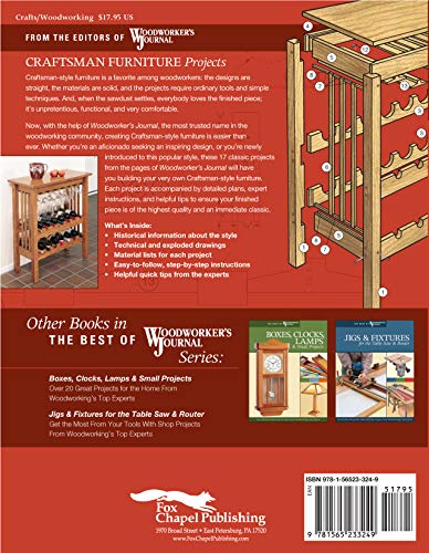 Craftsman furniture projects woodworking book, view 3
