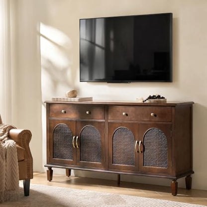 Sideboard Buffet Cabinet, 63'' Storage Cabinet with Adjustable Shelves, view 5