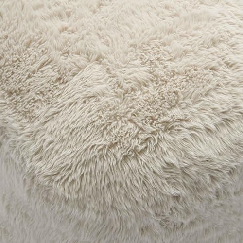 Tov Furniture Britt Natural Vegan Shearling Ottoman