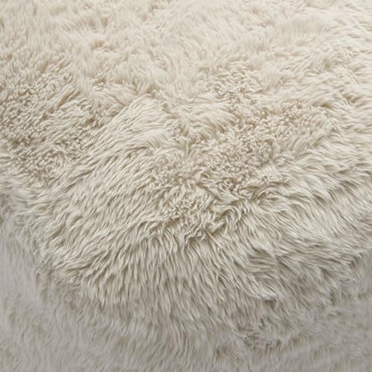 Tov Furniture Britt Natural Vegan Shearling Ottoman