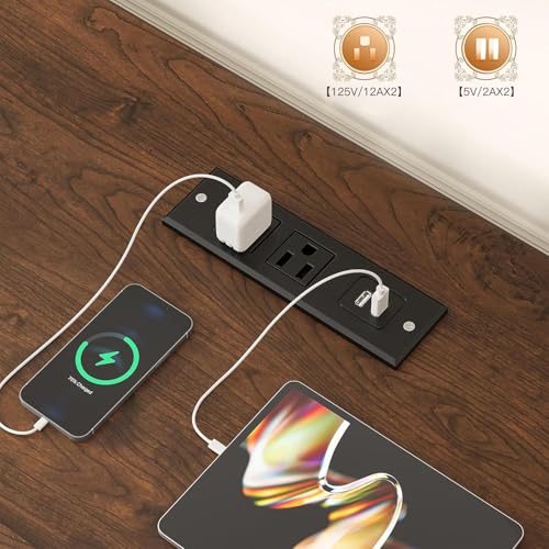 7 Cube Storage Organizer, Bookcases with LED Lighting, White | Anti-Tip Safety Design, Power Outlet Keep Cords Tidy, Sturdy Engineered Wood