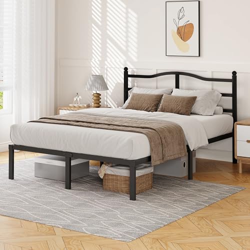 Snaye 14 Inch Full Size Bed Frame with Headboard, view 4