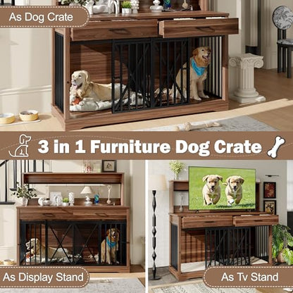 55.1" Furniture Dog Crate Large Dog, view 5