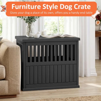 Heavy Duty Dog Crate Furniture Lockable Indoor Outdoor Kennel & End Table, view 3