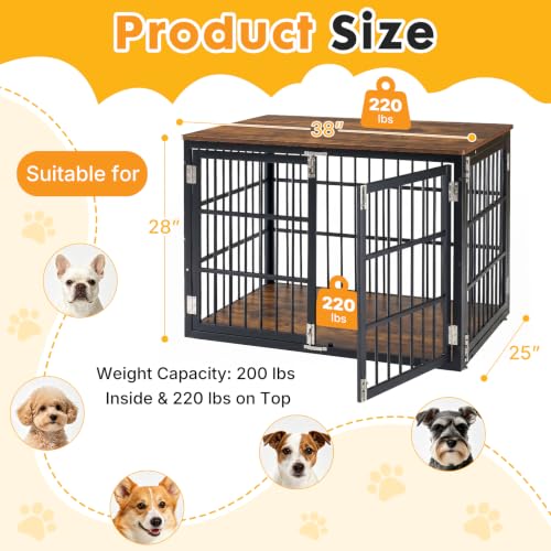 38 Inch Dog Crate Furniture for Small Dogs, view 3