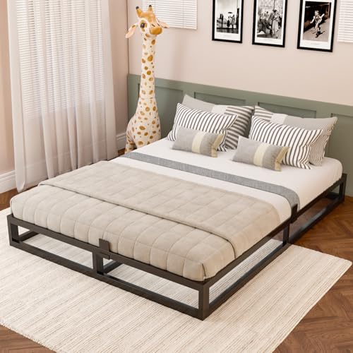 6 Inch Full Size Bed Frame with Steel Slat Support, view 3