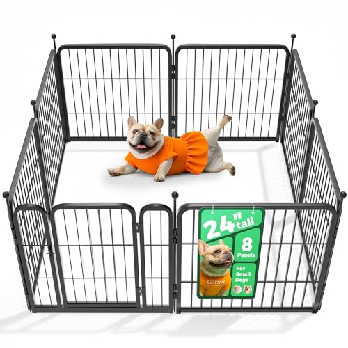 Rollick Dog Playpen, Indoor, Yard & RV Camping, 24" H, 8 Panels, view 2