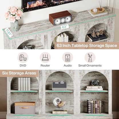 63-Inch Arched Tall TV Stand for 55/60/65 Inch TVs, view 7