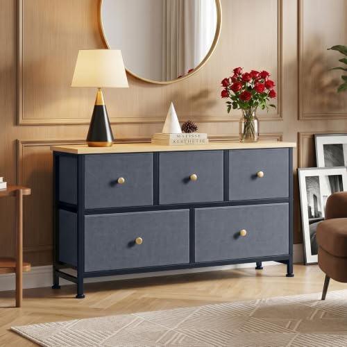 5 Drawer Dresser for Bedroom, Storage Organizer Unit for Closet, view 3