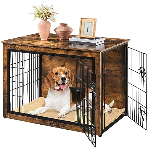 Yaheetech 40in Wooden Dog Crate Furniture w/Cushion for Medium/Large Dogs, view 2