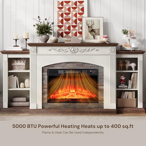72" Electric Fireplace with Mantel, Fireplace TV Stand for TVs Up to 80", view 6