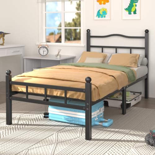 14 Inch Twin Bed Frame with Headboard and Footboard, view 3