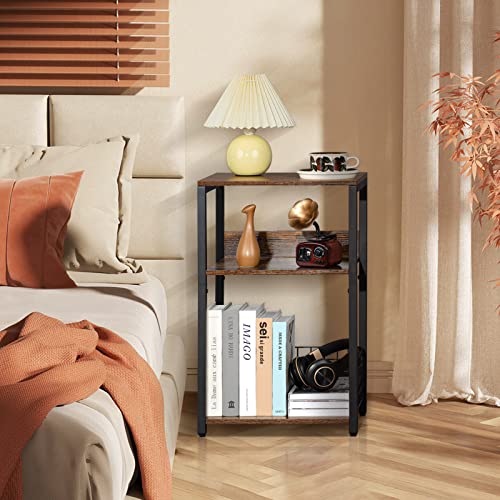 3 Tier End Table, Record Player Stand with Storage Up to 100 Albums, view 5