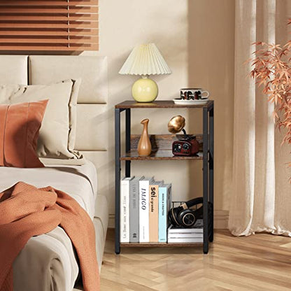 3 Tier End Table, Record Player Stand with Storage Up to 100 Albums, view 5