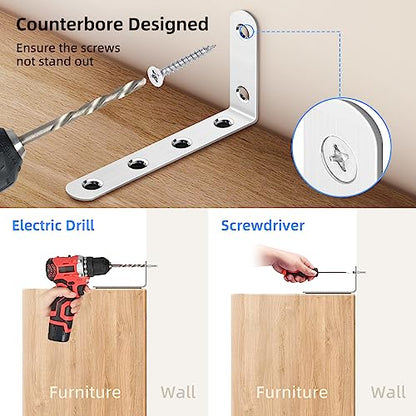 furniture anchors anti-tip baby proofing: Safety Straps Kit for Dresser Secure 400 lbs Bookcase to Wall Cabinet Wall Anchor 4 Pack
