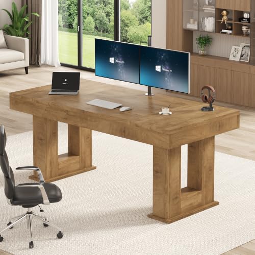 63 inch Rectangular Executive Desk with Spacious Desktop, view 5