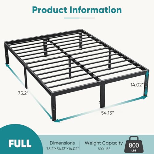 Heavy Duty Black Metal Bed Frame with Storage, view 4