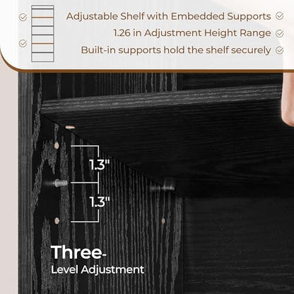 Yaheetech 7-Tier Open Bookcase and Bookshelf, Modern Simple Floor Standing Display Storage Shelves with Top Open Compartment for Home Office, Study, Living Room - Black