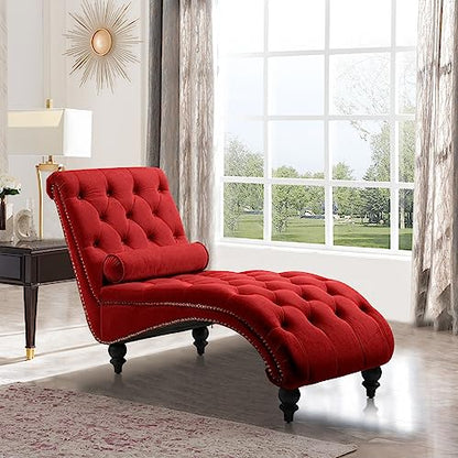 Chaise Lounge Chair Indoor, Velvet Bedroom Accent Lounge Chair, view 2
