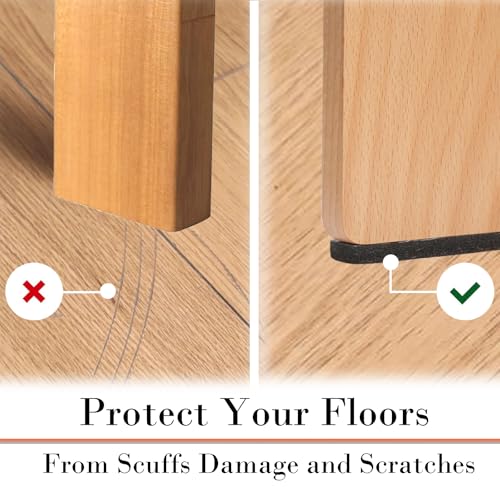 Non Slip Furniture Pads - Furniture Grippers for Hardwood Floors, 30 PCS Brown Non Skid Pads for Furniture Legs, Self Adhesive Rubber Furniture Floor Protectors - Keep Furniture in Place