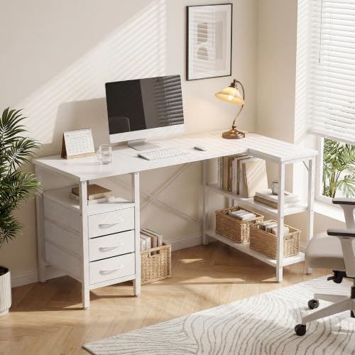 L Shaped Gaming Desk with Power Outlets, view 3