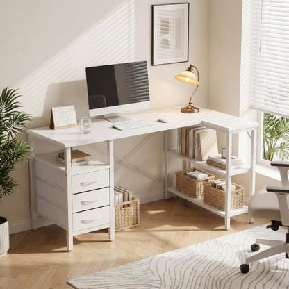 L Shaped Gaming Desk with Power Outlets, view 3