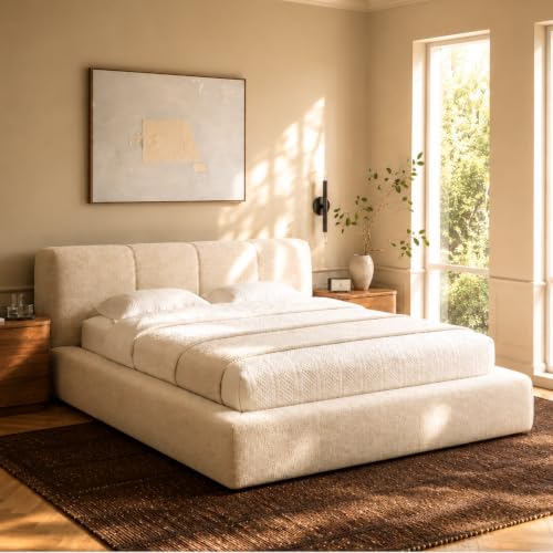 Cloud Queen Bed Frame with 6'' Headboard, All-Foam Cushioned, view 5