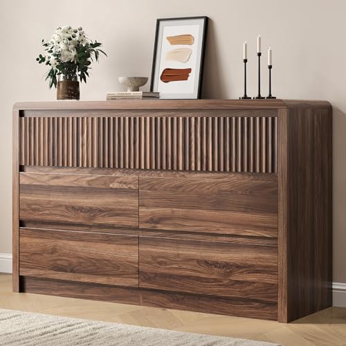 Fluted 7 Drawer Dresser for Bedroom, view 2