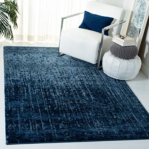 SAFAVIEH Retro Collection Area Rug - 5'3" x 8', Light Blue & Blue, Modern Abstract Design, Non-Shedding & Easy Care, Ideal for High Traffic Areas in Living Room, Bedroom (RET2770-6065)