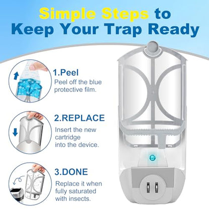 10 Pack Flying Trap Refills Compatible with Flying Insect Trap Refill, view 3