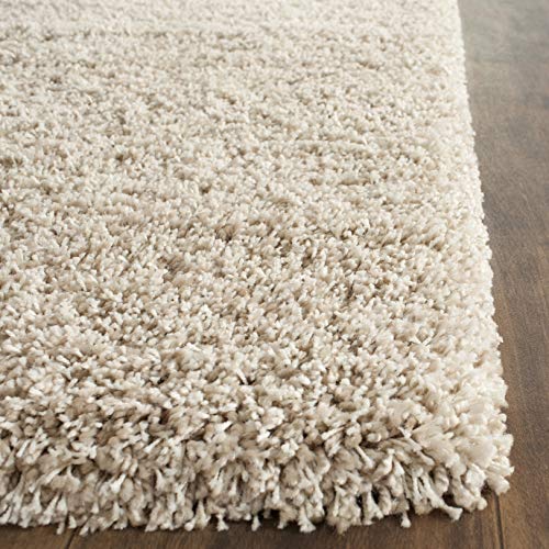 SAFAVIEH California Shag Collection Area Rug - 6'7" x 9'6", Beige, Non-Shedding & Easy to Clean, Ultra Plush Thick Pile, Ideal for Living Room, Bedroom, Dining Space (SG151-1313)