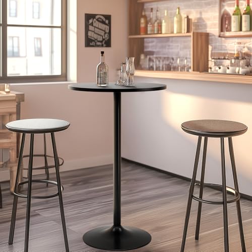 Bistro Pub Table 40 Inch Height Cocktail Table Round Bistro Bar Table for Home and Kitchen Dining