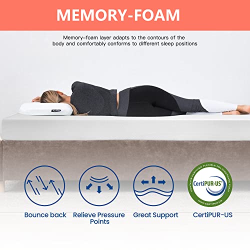 | 5 Inch Full Mattress | Medium Firm | Gel Memory Foam | White, view 5