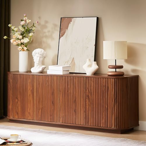 64'' Sideboard Buffet Cabinet, Wood Entertainment Center Modern TV Stand, view 2