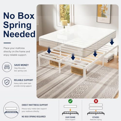 Full Metal Bed Frame with Round Corner Legs, view 7