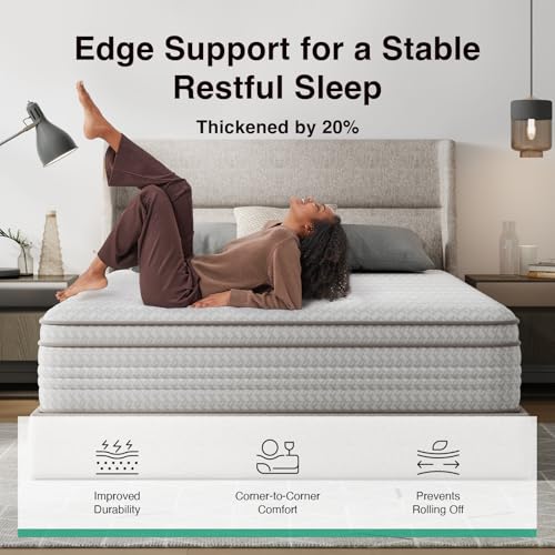 12 Inch Queen Size Mattress, Hypoallergenic & Back Pain Relief, view 6
