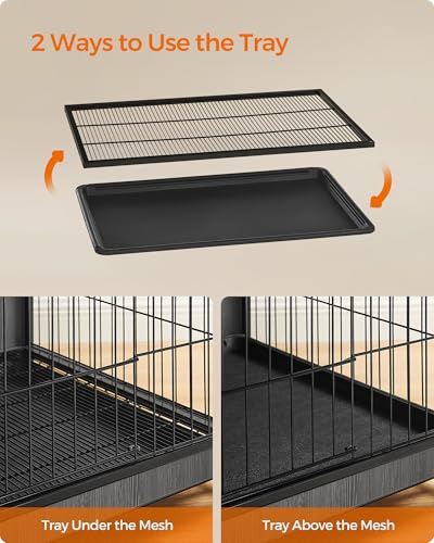 44.1" Dog Crate Furniture, Indoor Dog Kennel Side End Table, view 6