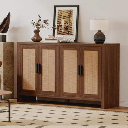 Rattan Buffet Cabinet with Storage, view 4