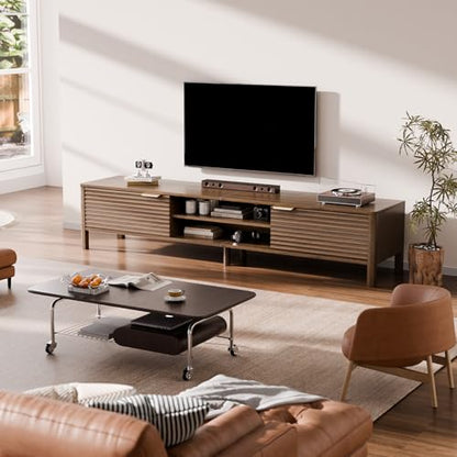 TV Stand for Living Room up to 80 Inch TVs Entertainment Center Walnut 71", view 7