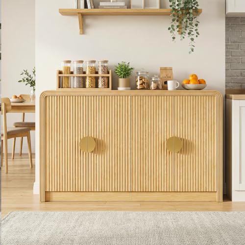 55" Fluted Buffet Sideboard Cabinet, view 5