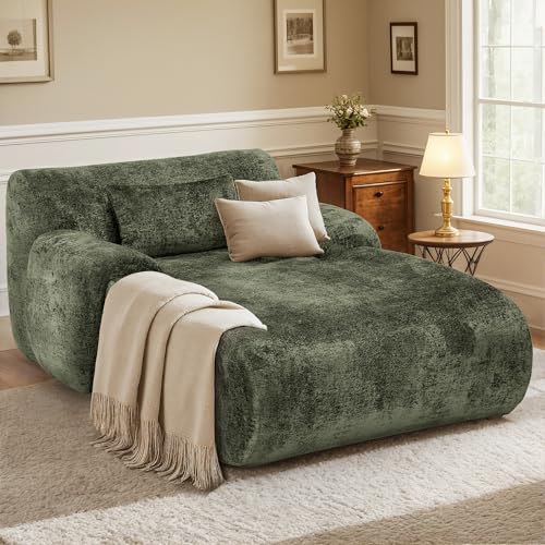 66 Inches Oversized Chaise Lounge Indoor with Lumbar Pillow, view 2