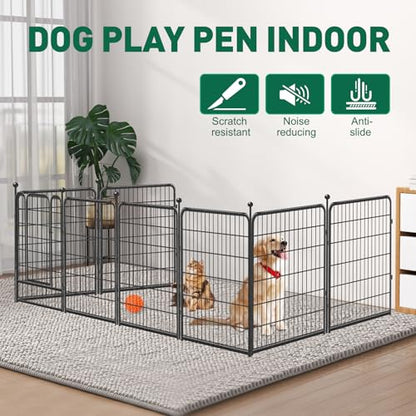 Dog Playpen Outdoor, 8 Panels 40" High Heavy Duty Metal Dog Pen, view 4