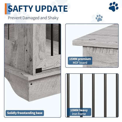 47" Dog Crate Furniture for 2 Dogs, view 7