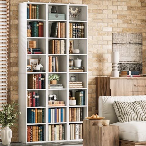 Bookshelves and Bookcases Floor Standing 8 Tiers Display Storage Shelves 71 in Tall Bookcase Easy to Match for Living Room, Office, Study, Bedroom