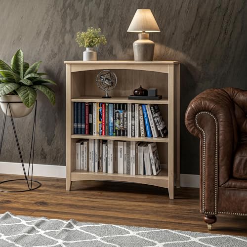 Shaker Style 3 Shelf Bookcase/Solid Wood / 36" High/Adjustable Shelving/Closed, view 6