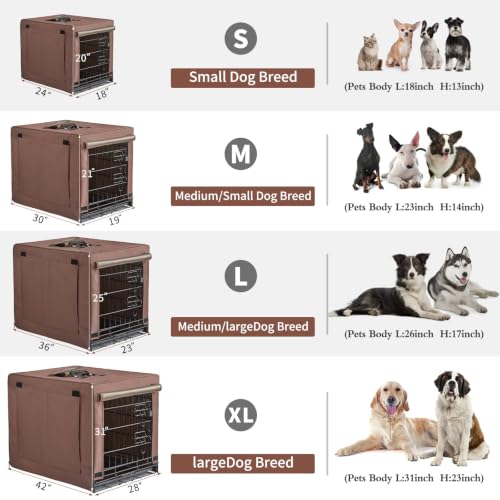 Dog Crates for Small Size Dogs Indoor Double Door Dog Kennels & Houses, view 6