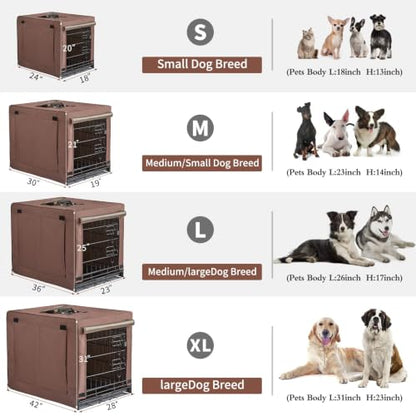 Dog Crates for Small Size Dogs Indoor Double Door Dog Kennels & Houses, view 6